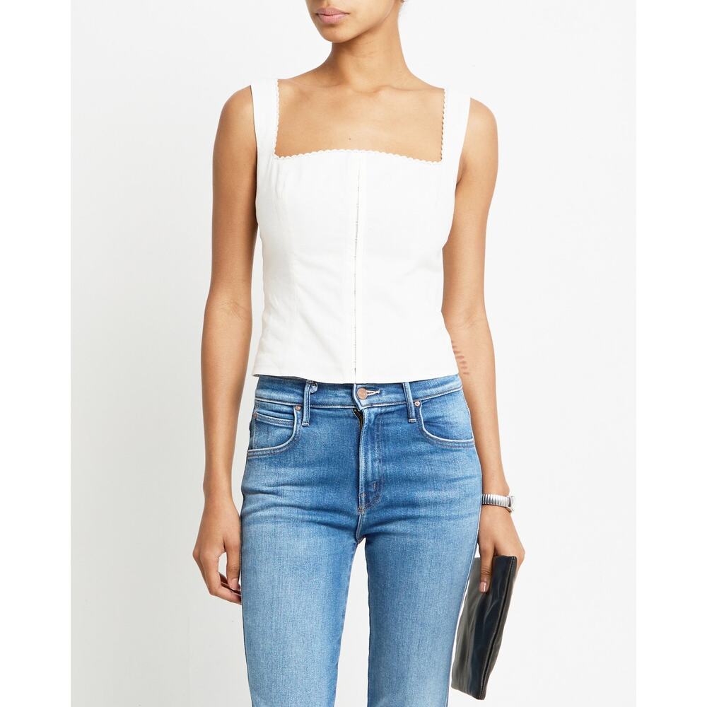 Few Moda Halley Linen Tank Top - 0 White